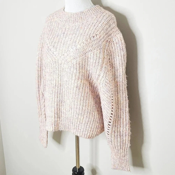 New Topshop Open Knit Pink Sweater 12 - Picture 2 of 6